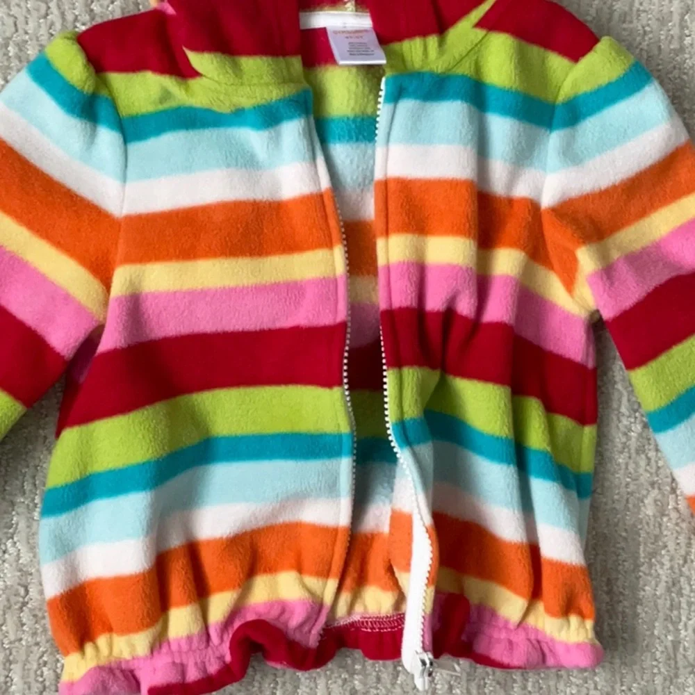 Gymboree Lightweight Hooded Fleece Jacket Size 4-5T Kidcore Nostalgic Playwear
